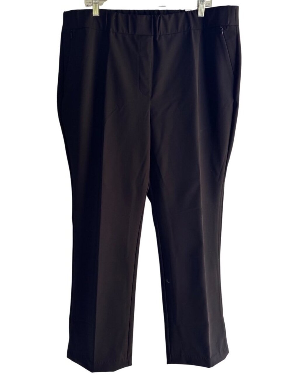 Lane Bryant Womens On-The-Go Pants Black Straight Plus Size 20 Nylon Blend New